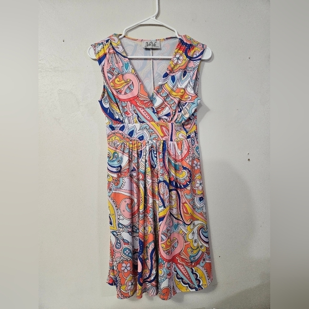 Vava Multicolor Paisley Print Midi Dress!